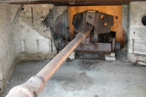 A photo of the 8.8cm gun in German resistance nest (Wiederstandsnest) 72, as it appears today. This photo was taken by John Flaherty of Hand Maid Tours in Normandy.